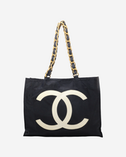 Chanel Vintage Tote Nylon CC Bag 1991 - 1994