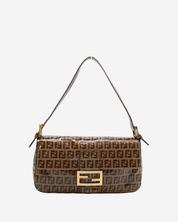 Fendi Baguette Zucchino Coated Canvas Bag