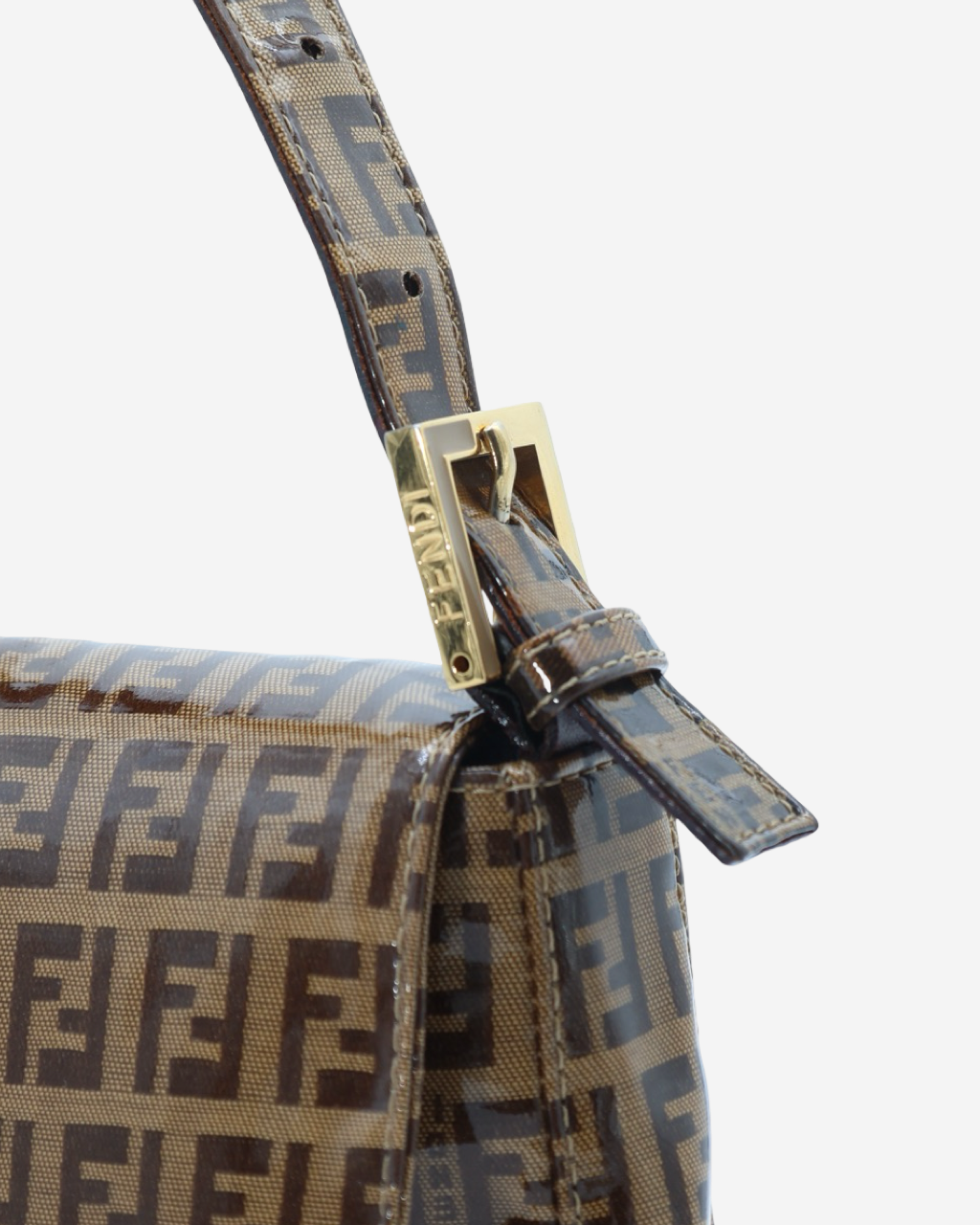 Fendi Baguette Zucchino Coated Canvas Bag