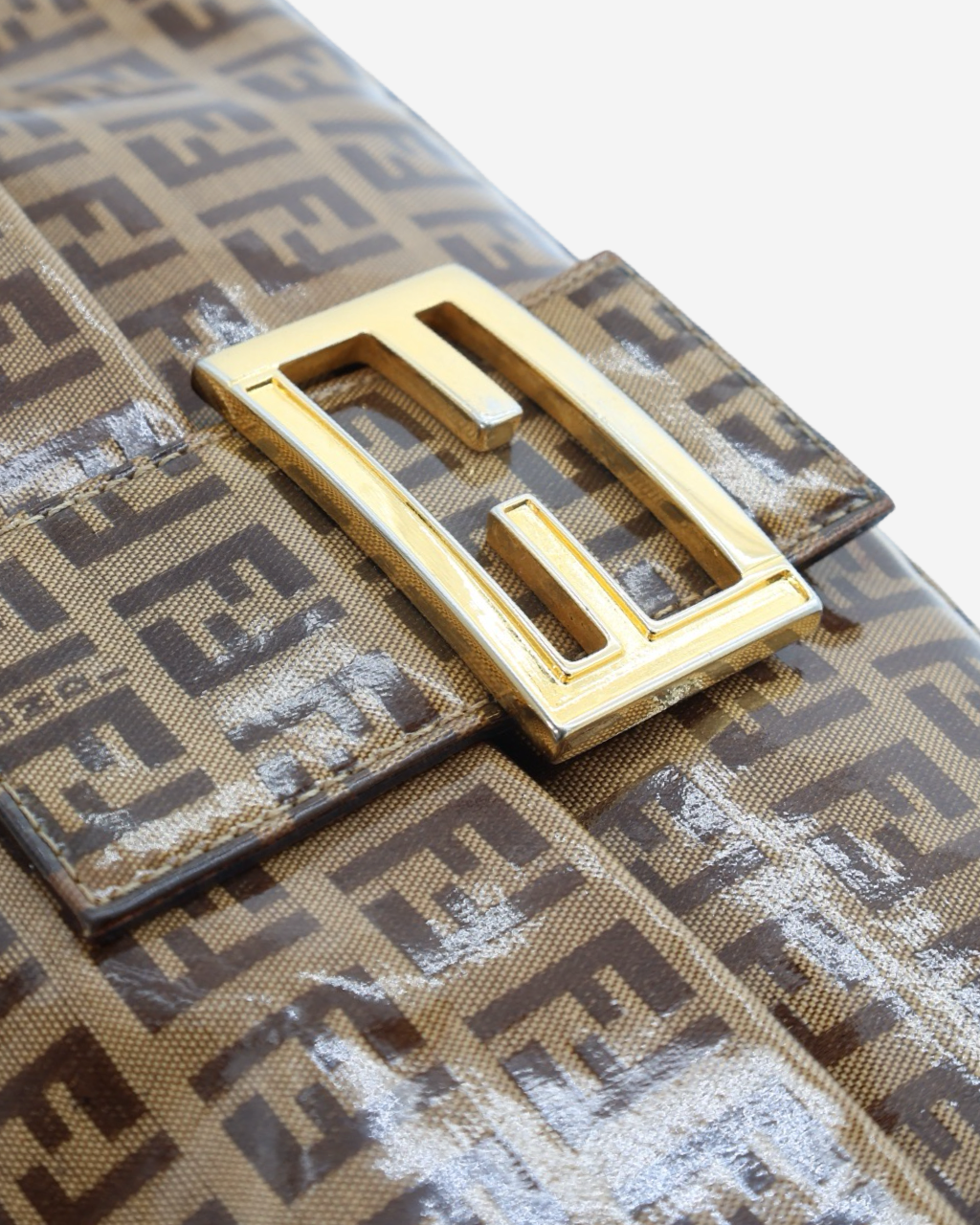 Fendi Baguette Zucchino Coated Canvas Bag