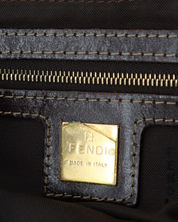 Fendi Baguette Zucchino Coated Canvas Bag