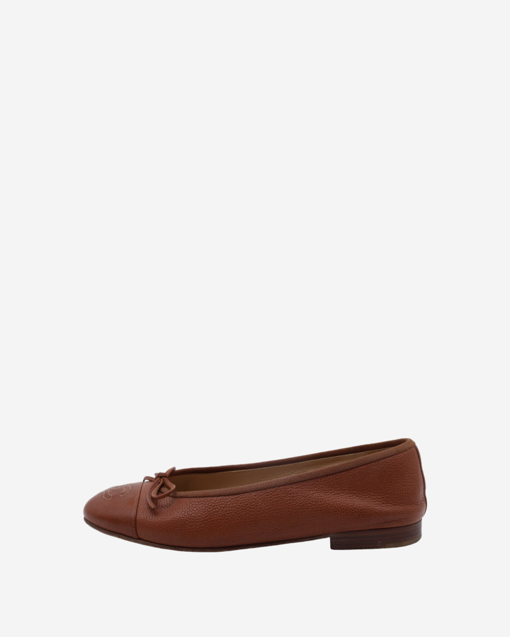 Chanel Caviar CC Cap Toe Flats 36