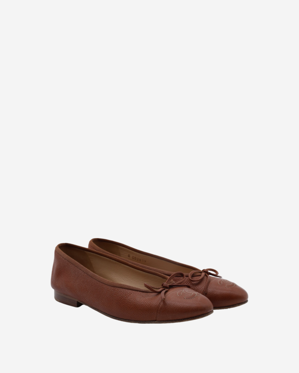 Chanel Caviar CC Cap Toe Flats 36