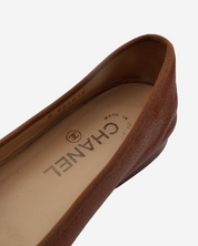 Chanel Caviar CC Cap Toe Flats 36