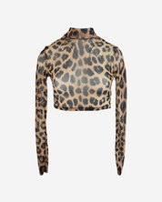 Top Phillipp Plein Animal Print Cropped XS