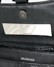 Balenciaga Hourglass Sling Croc Bag