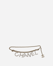 Chanel Rhinestone Logo Belt