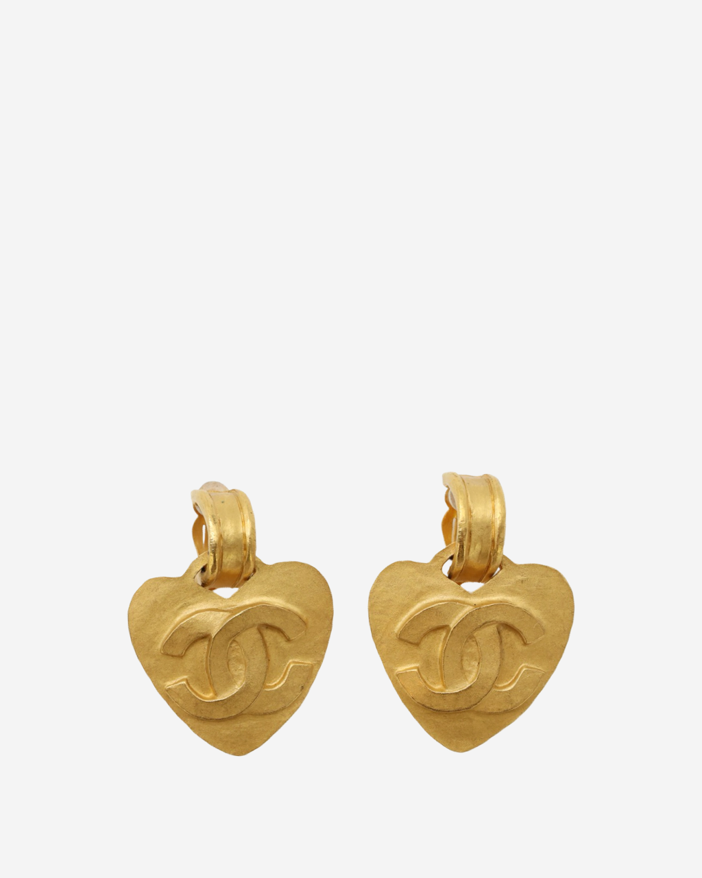 Chanel Heart CC Earrings