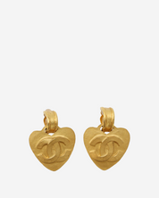 Chanel Heart CC Earrings