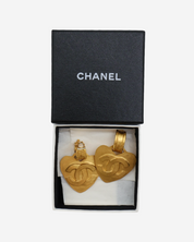 Chanel Heart CC Earrings