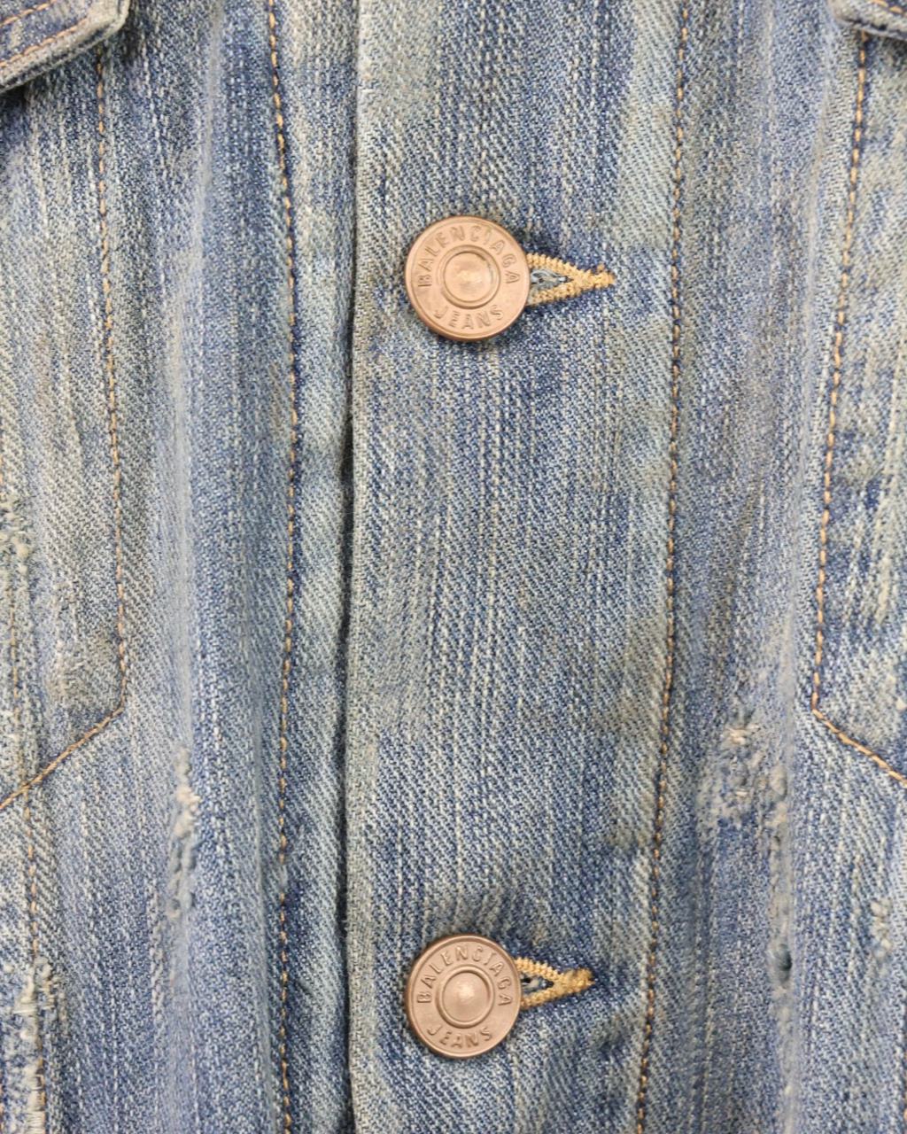 Chamarra Balenciaga Denim Oversize Rhinestone L