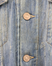 Chamarra Balenciaga Denim Oversize Rhinestone L