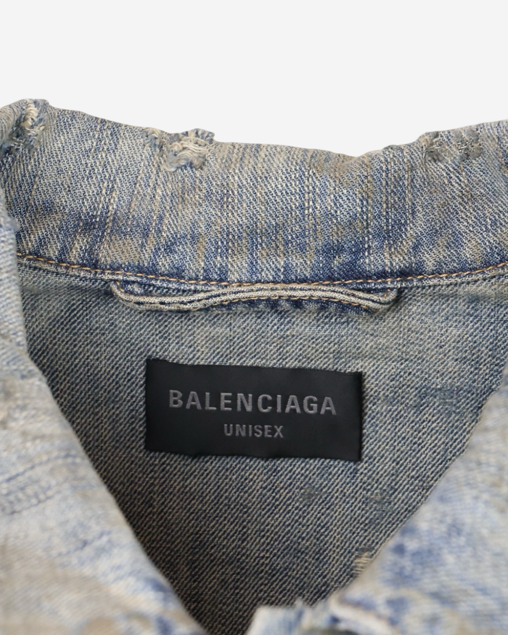 Chamarra Balenciaga Denim Oversize Rhinestone L