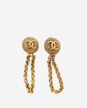 Aretes Chanel Logo CC Tweed