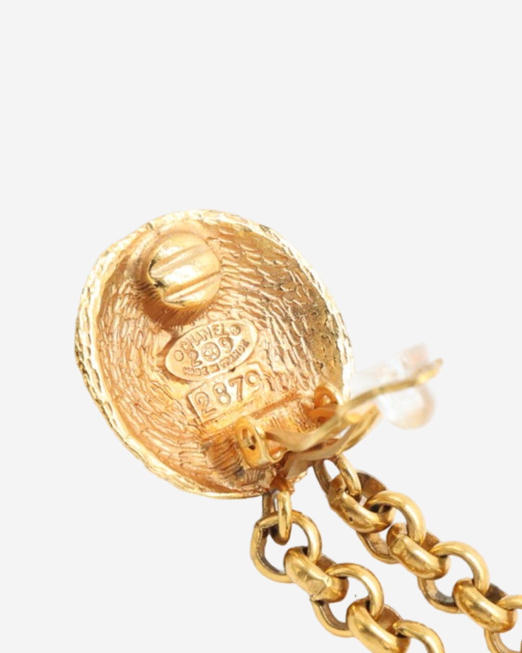 Aretes Chanel Logo CC Tweed