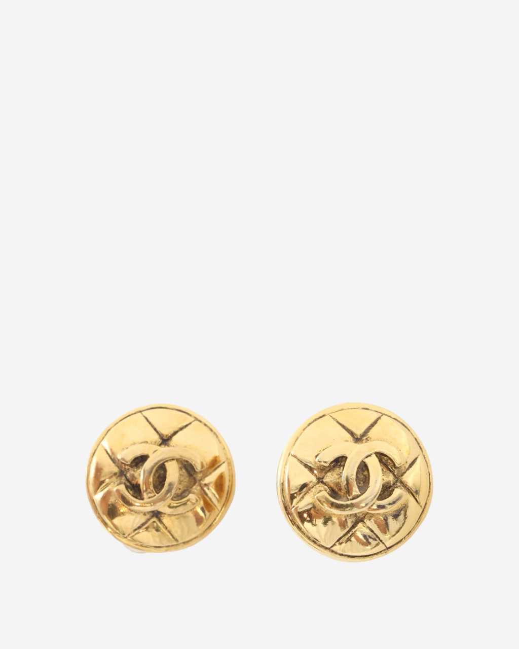 Arete Chanel Logo CC Matelassé