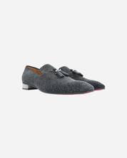 Christian Louboutin Colonnaki Glitter Spiked Loafers 44