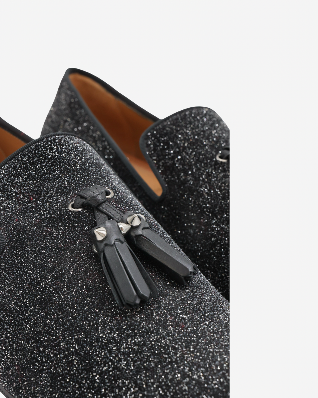Christian Louboutin Colonnaki Glitter Spiked Loafers 44