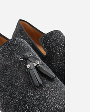 Christian Louboutin Colonnaki Glitter Spiked Loafers 44