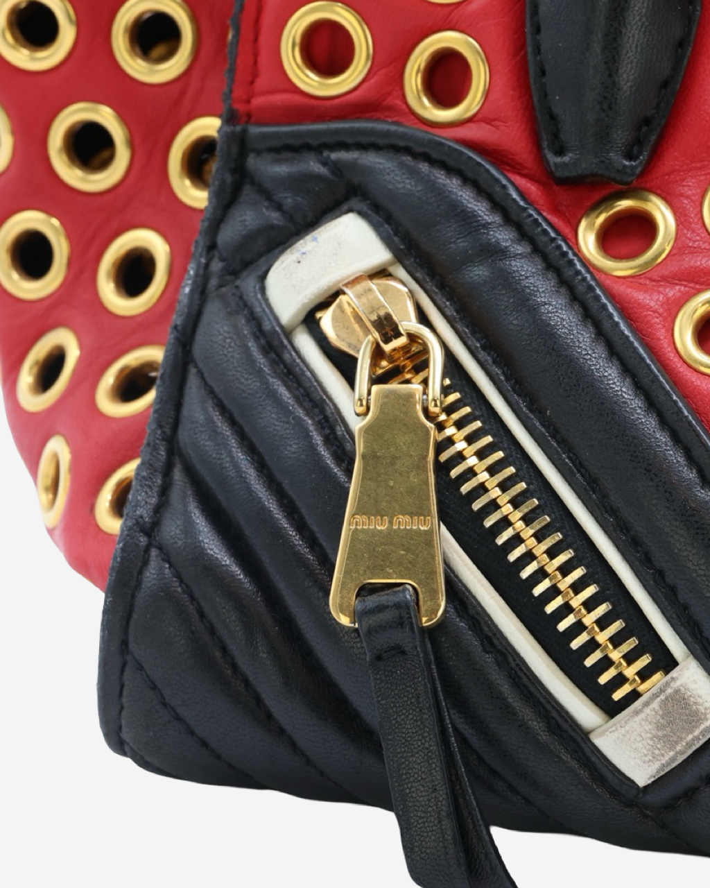Miu Miu Grommet Biker Bag 2014