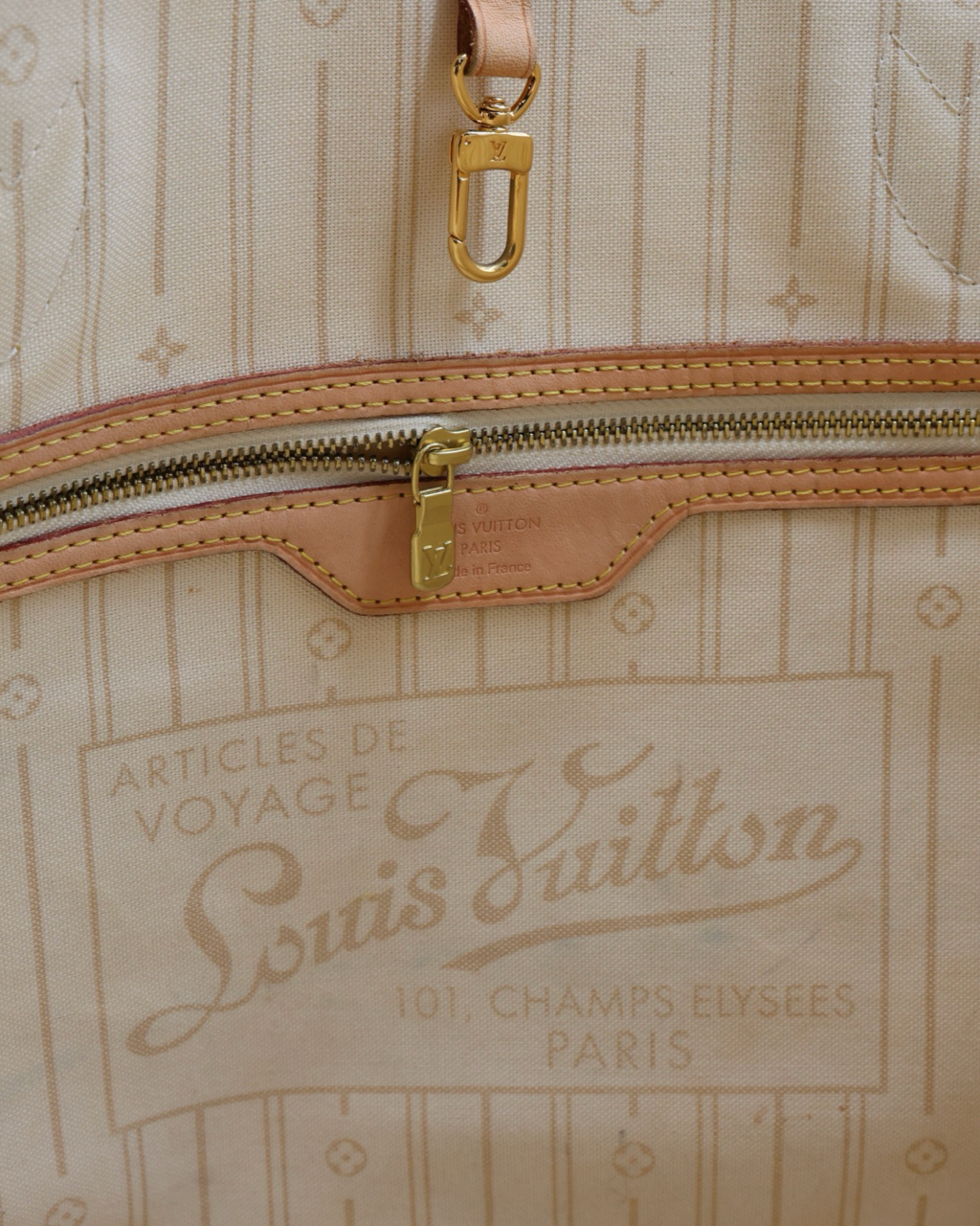 Bolso Louis Vuitton Neverfull Damier Azur 2010