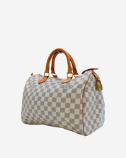 Bolso Louis Vuitton Speedy 30 Damier Azur 2015