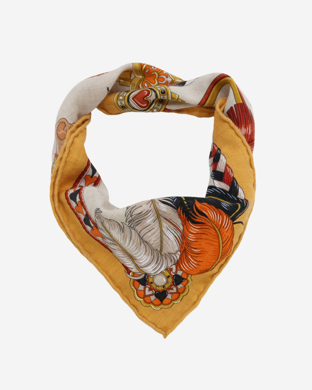 Hermès Harnais de Coeur Scarf