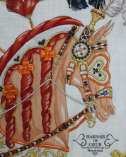 Hermès Harnais de Coeur Scarf