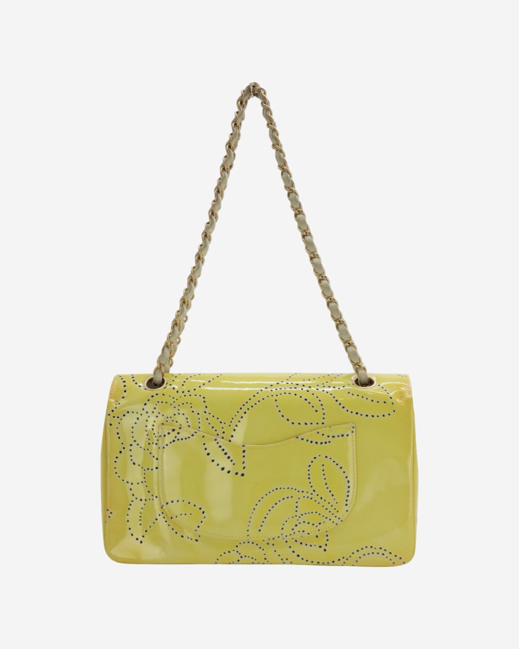 Bolso Chanel Camellia Perforated Patent Leather Single Flap 2003 - 2004