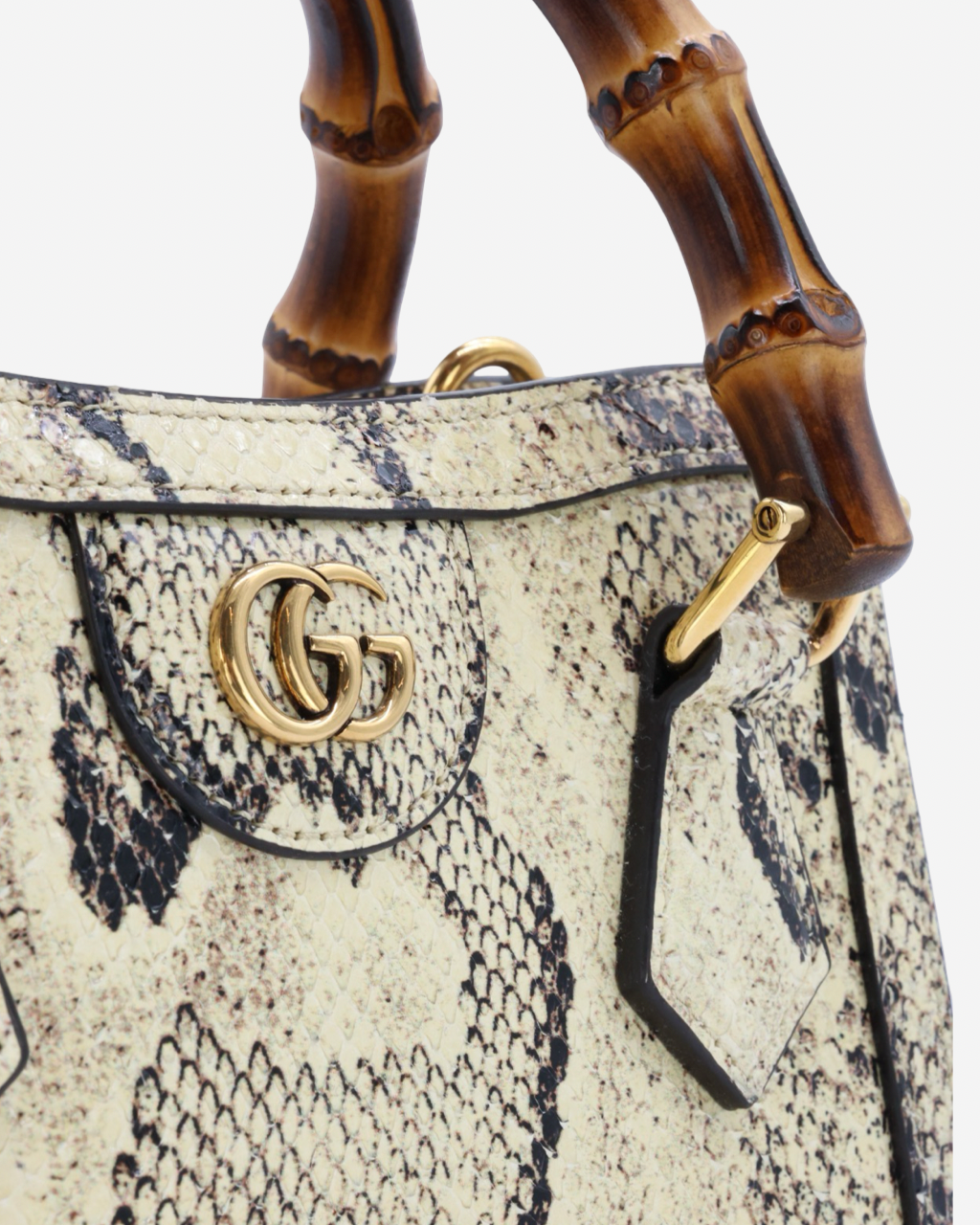 Gucci Diana Mini Python Bamboo Bag