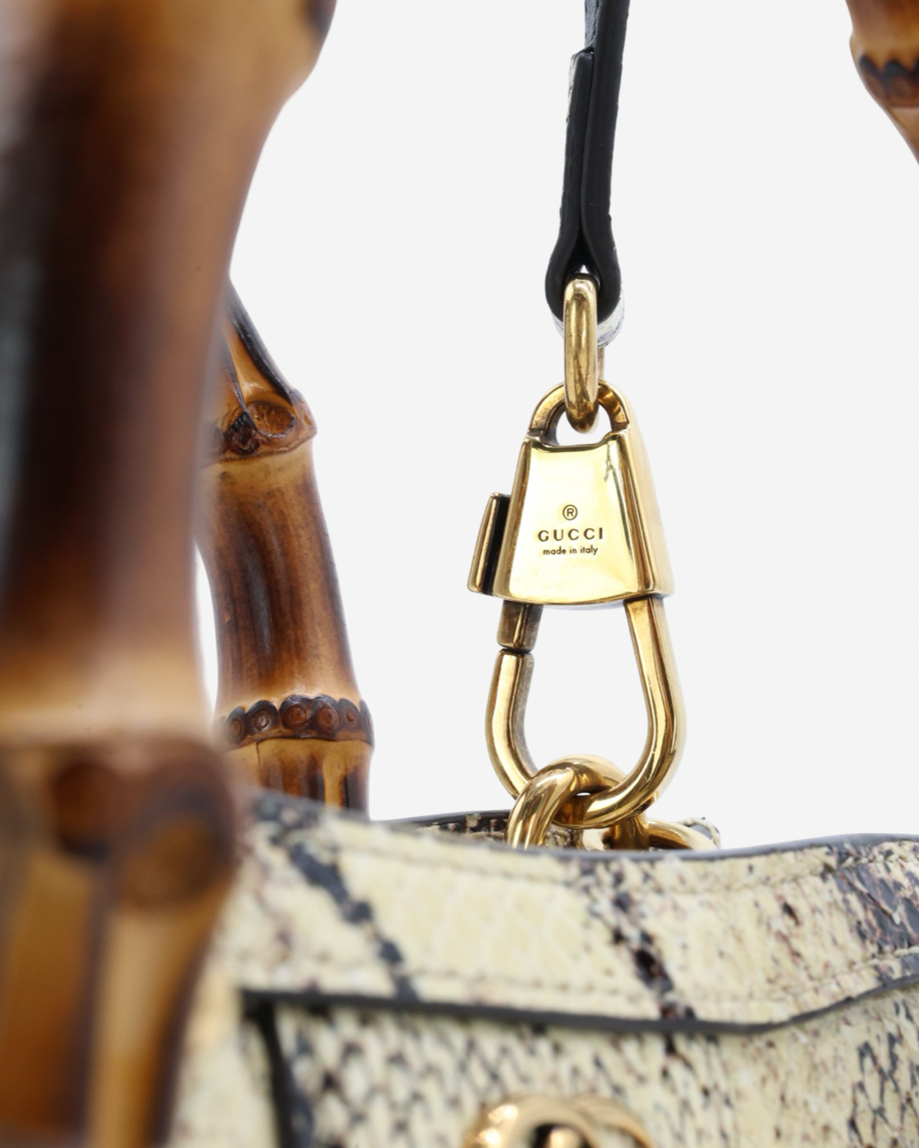Gucci Diana Mini Python Bamboo Bag
