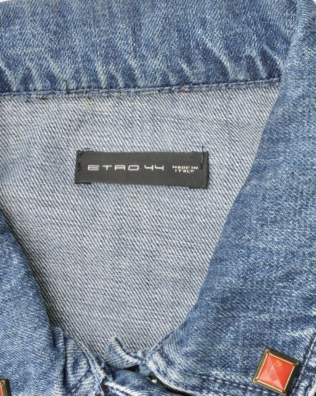 Etro Patchwork Denim Jacket 44 IT