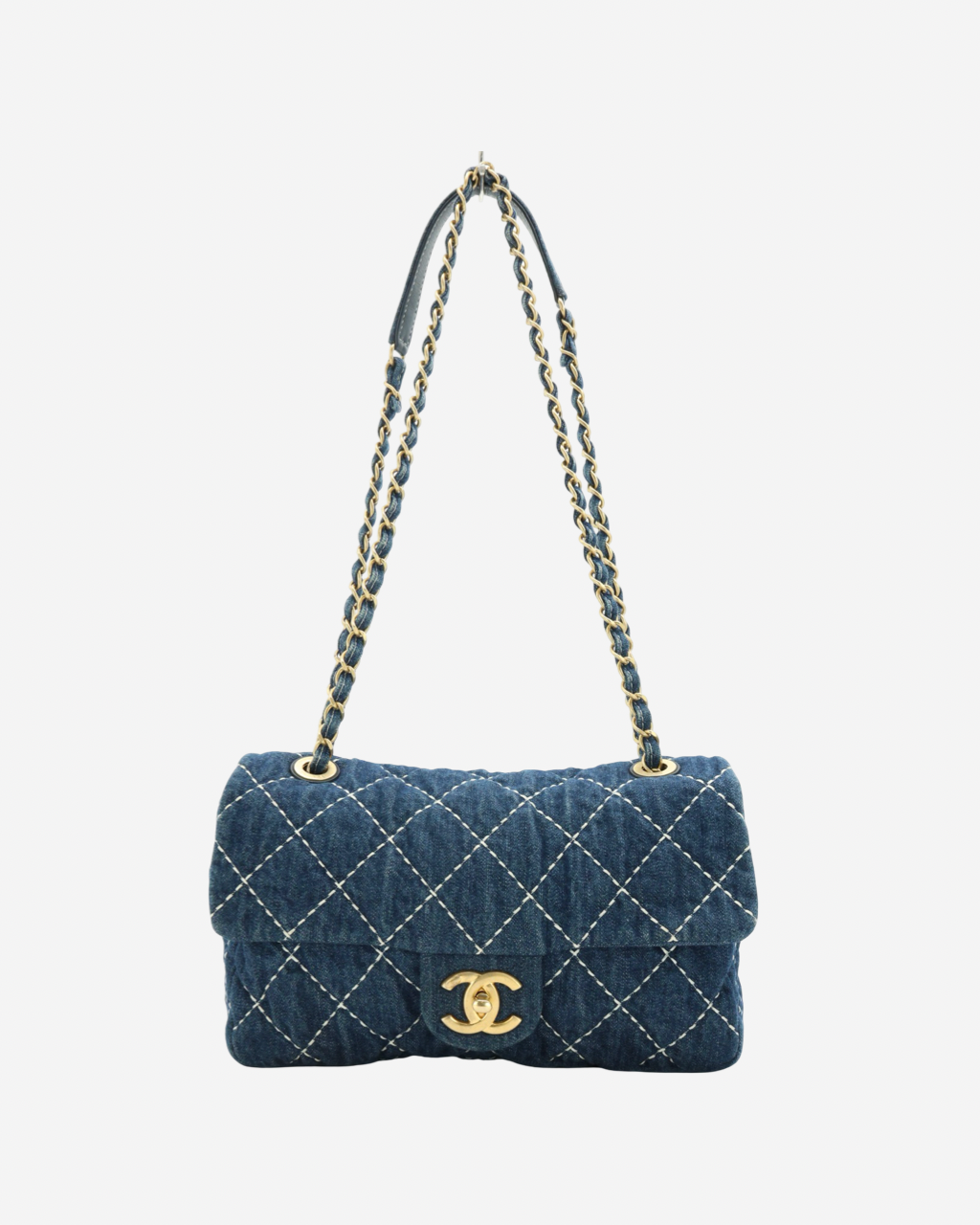 Chanel Denim Single Flap Bag 2019