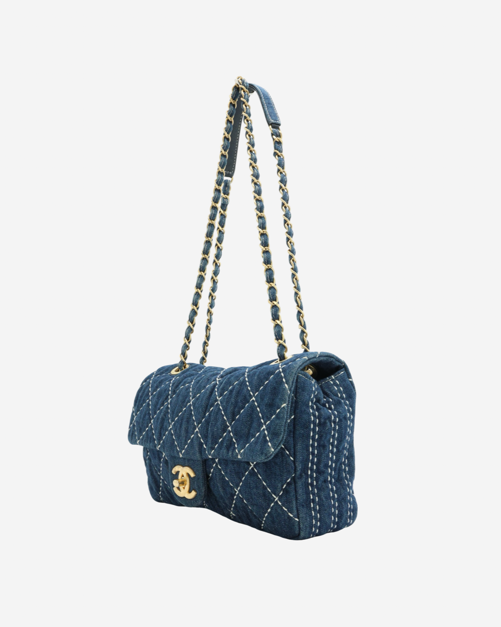 Chanel Denim Single Flap Bag 2019