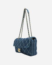 Chanel Denim Single Flap Bag 2019