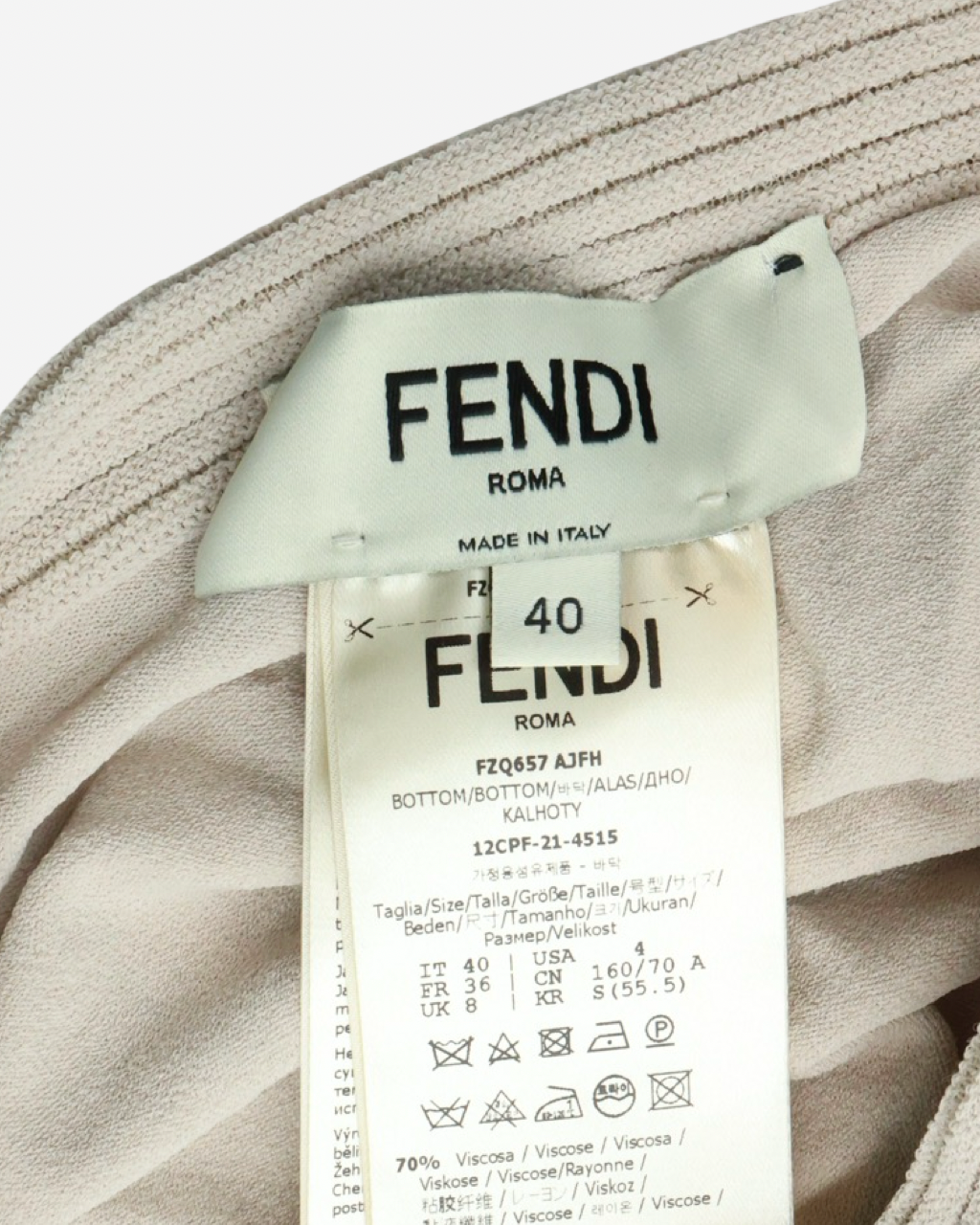 Vestido Fendi Tejido 40 IT
