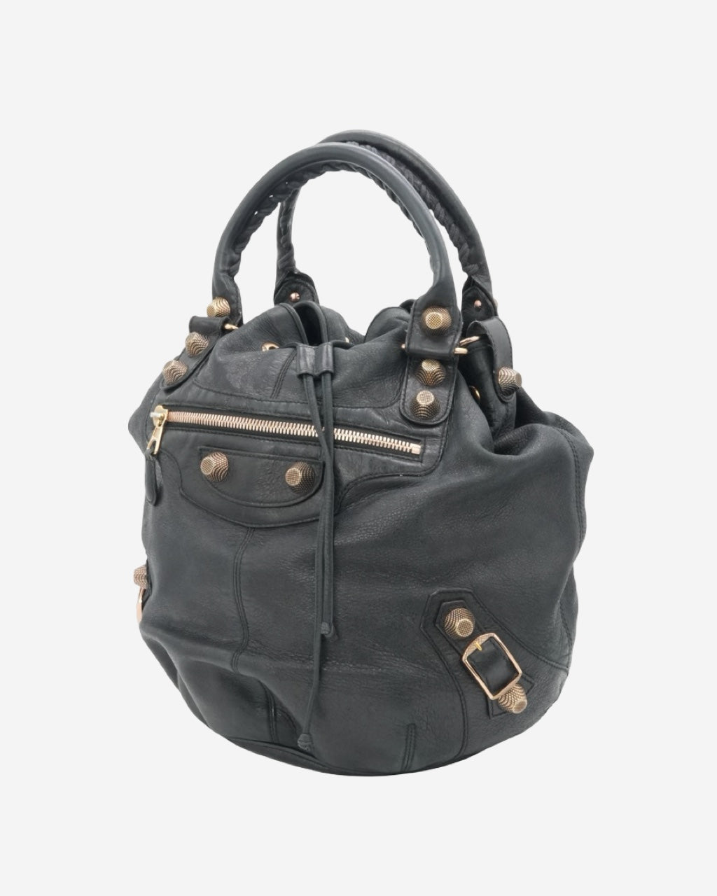 Balenciaga Giant Pompon Motocross Bag