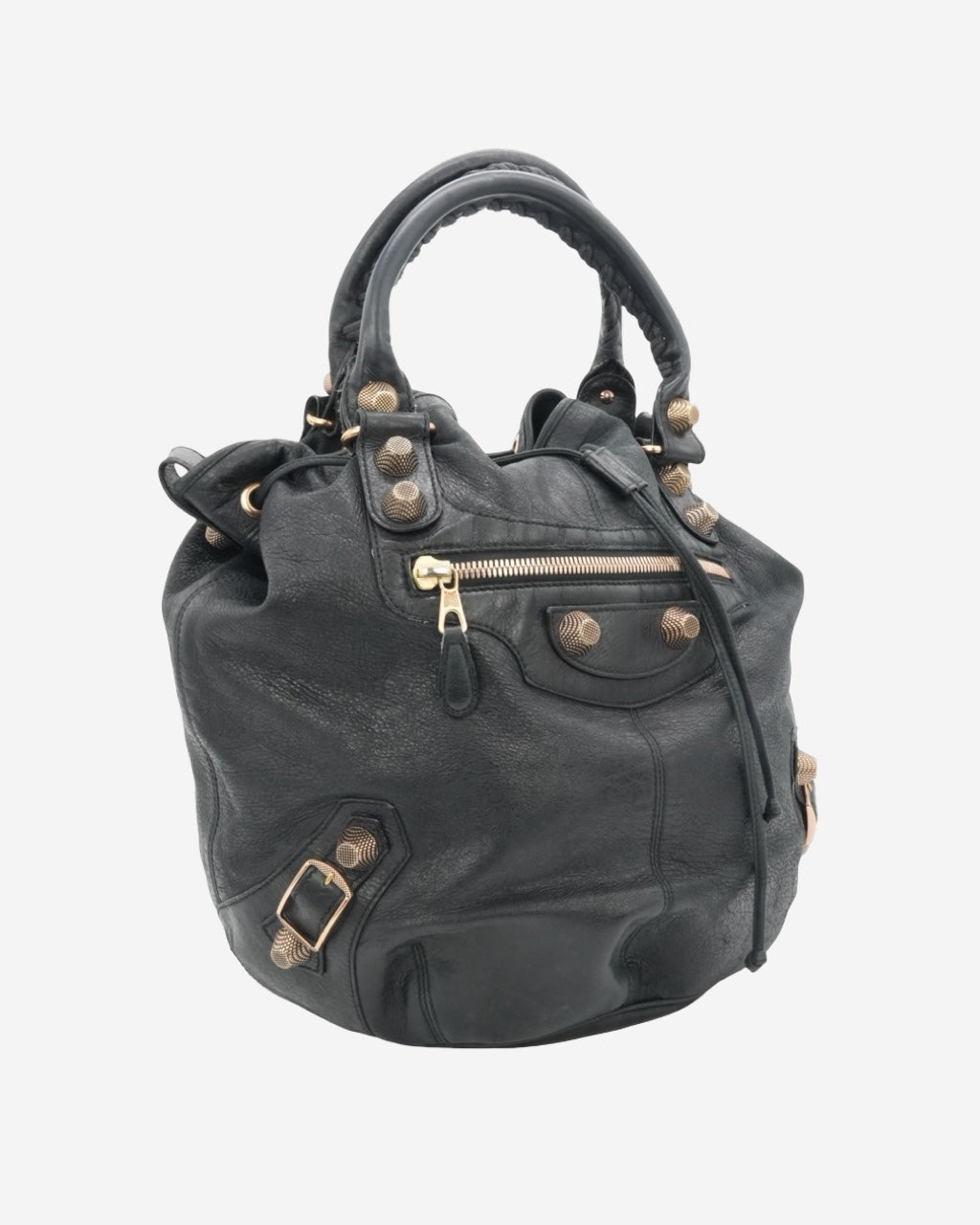 Balenciaga Giant Pompon Motocross Bag