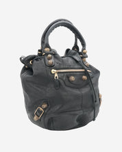 Balenciaga Giant Pompon Motocross Bag