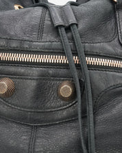 Balenciaga Giant Pompon Motocross Bag