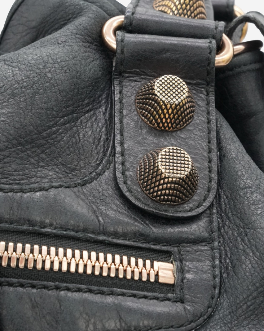 Balenciaga Giant Pompon Motocross Bag