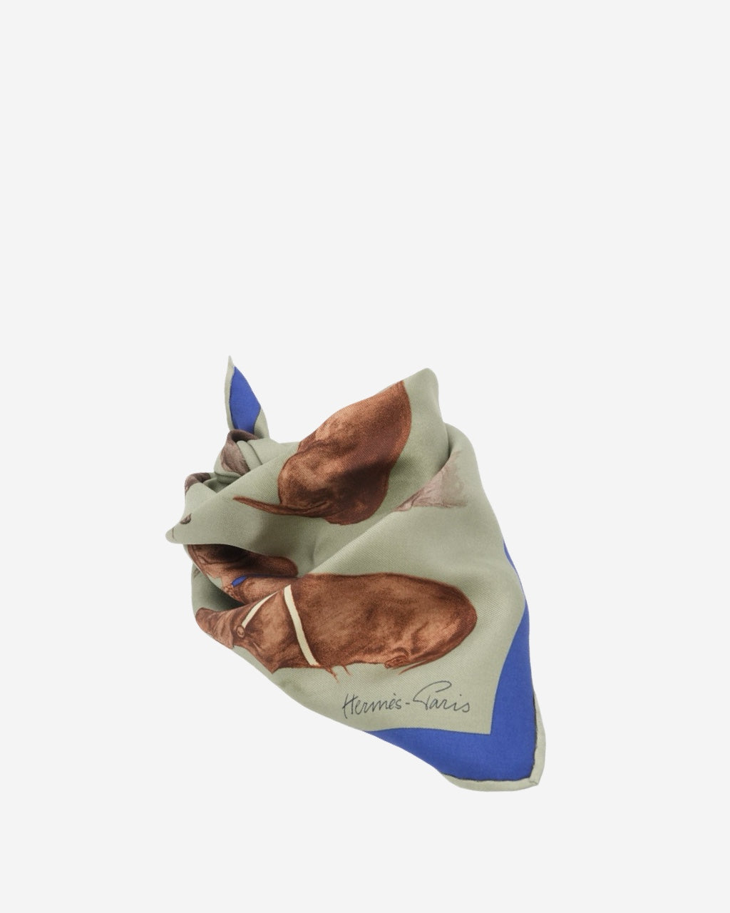 Hermès Les Bassets Silk Scarf