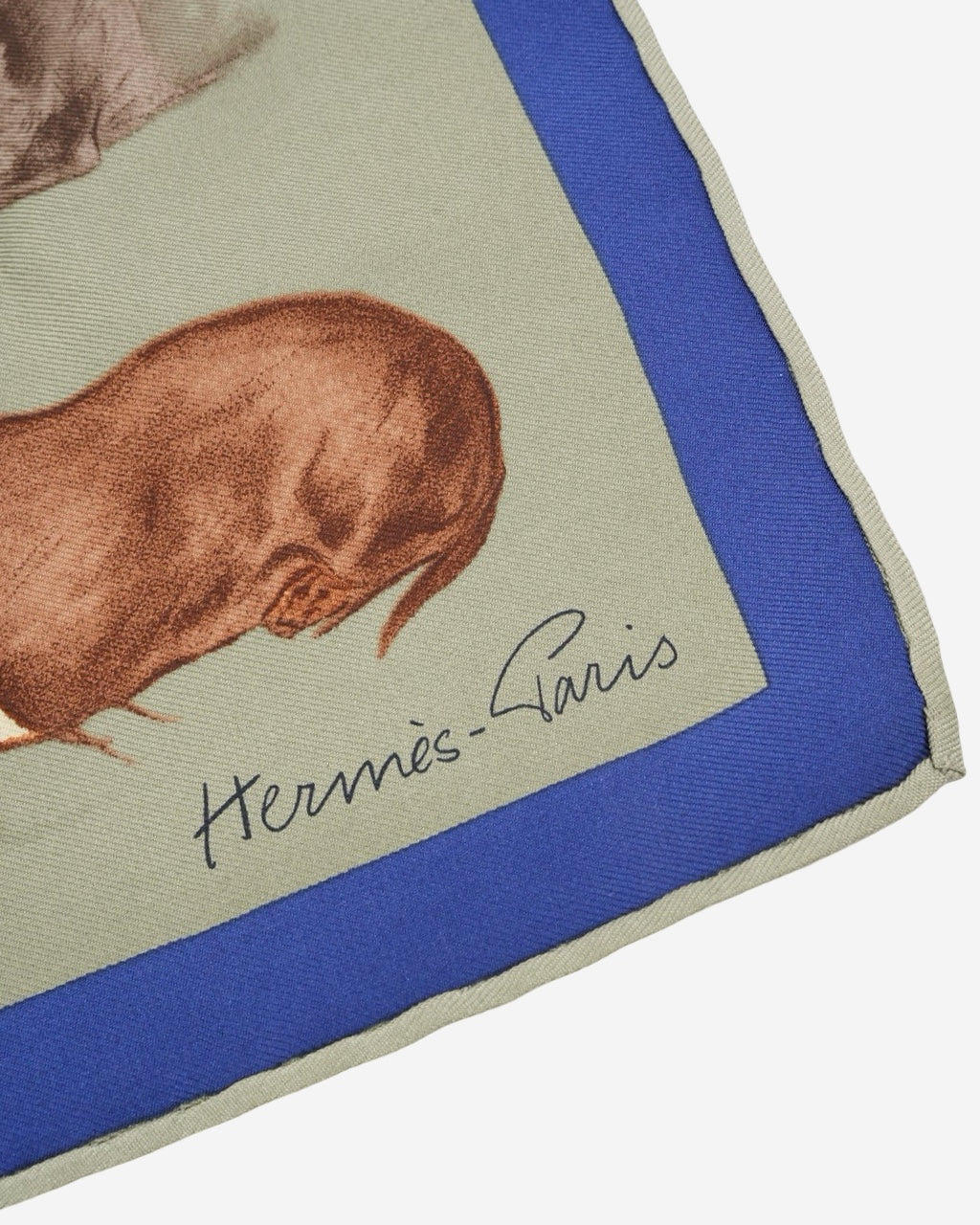 Hermès Les Bassets Silk Scarf