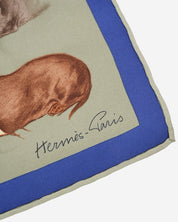 Hermès Les Bassets Silk Scarf
