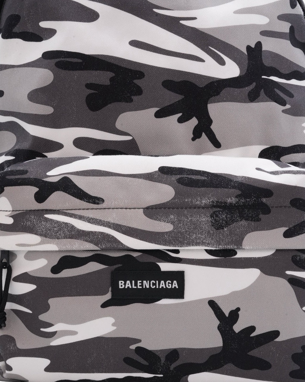 Balenciaga Explorer Distressed Camouflage Backpack