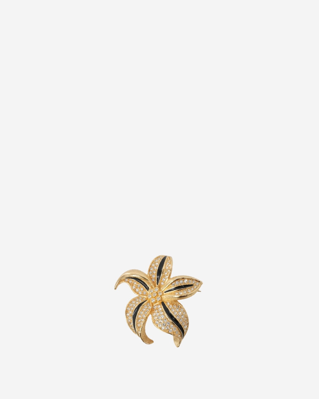 Broche Dior Vintage Crystal Flower