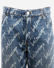 Jeans Balenciaga Logo All Over S