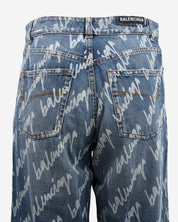 Jeans Balenciaga Logo All Over S