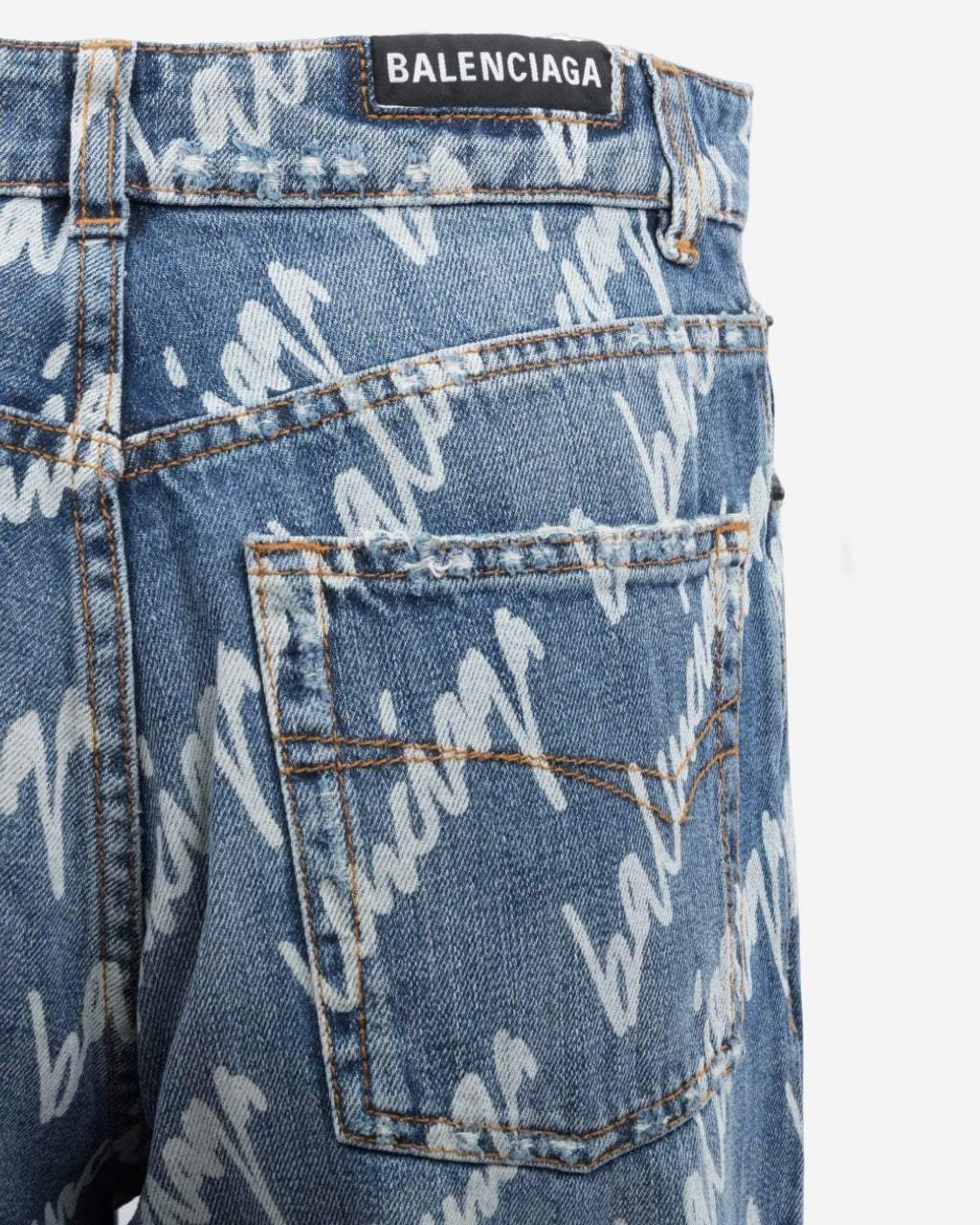 Jeans Balenciaga Logo All Over S
