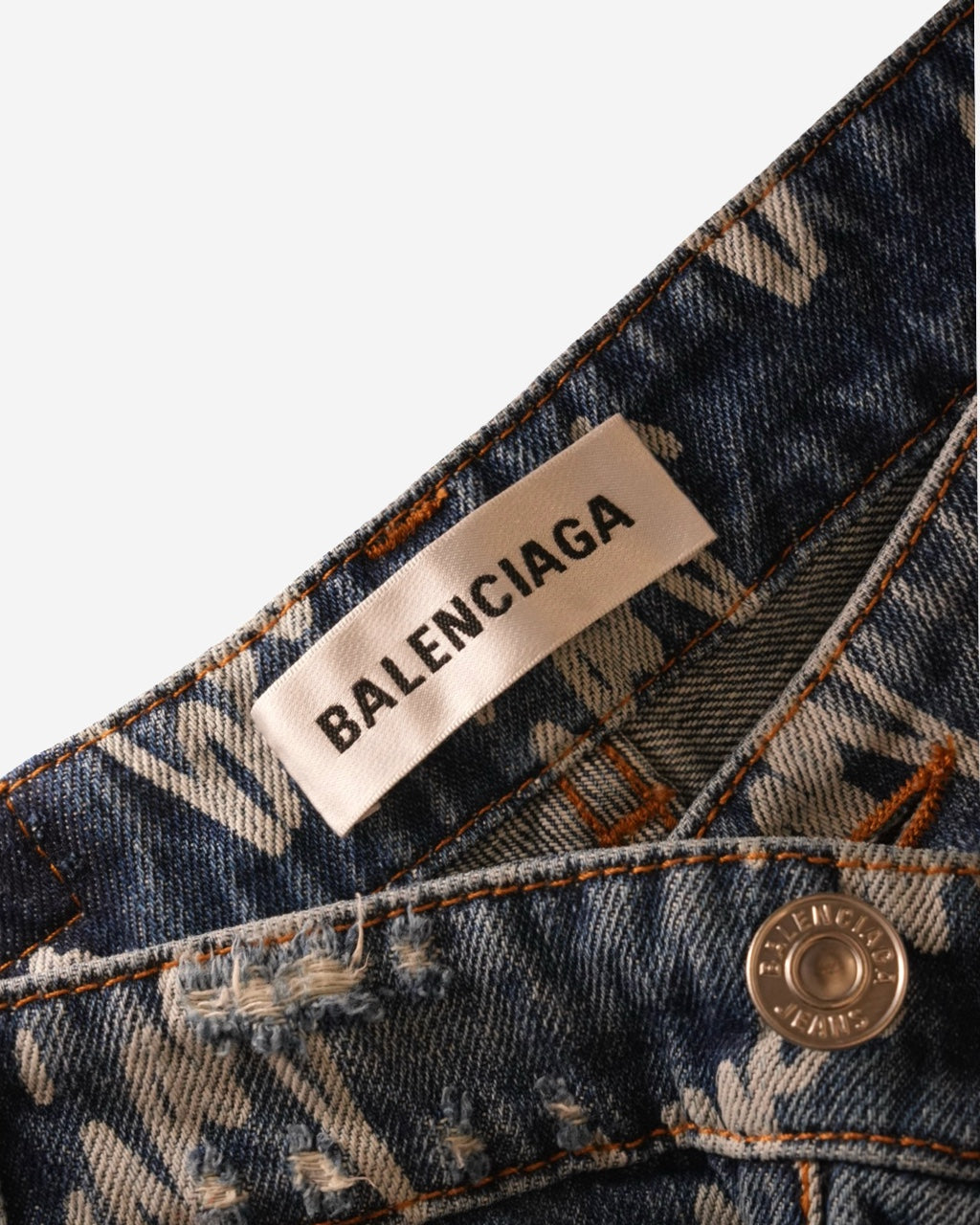 Jeans Balenciaga Logo All Over S